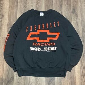 Vintage 1990s Chevrolet Racing No Guts No Glory Nascar Crewneck